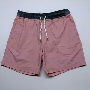 Original Use Pink Swim Trunks Shorts Drawstring Elastic Waist Pocket Men S